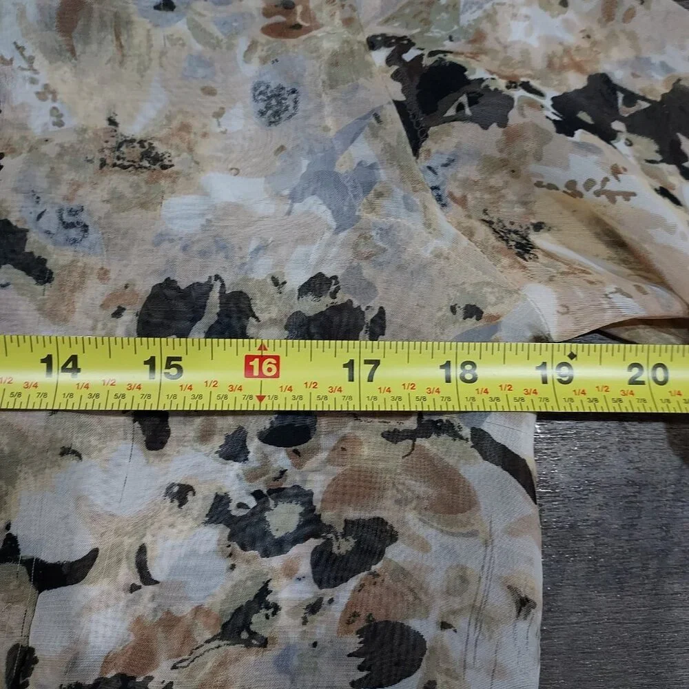 Nicola Woman Sheer Blouse with Ruffled Sleeves and Crinkle Tank Set Small - Picture 7 of 10